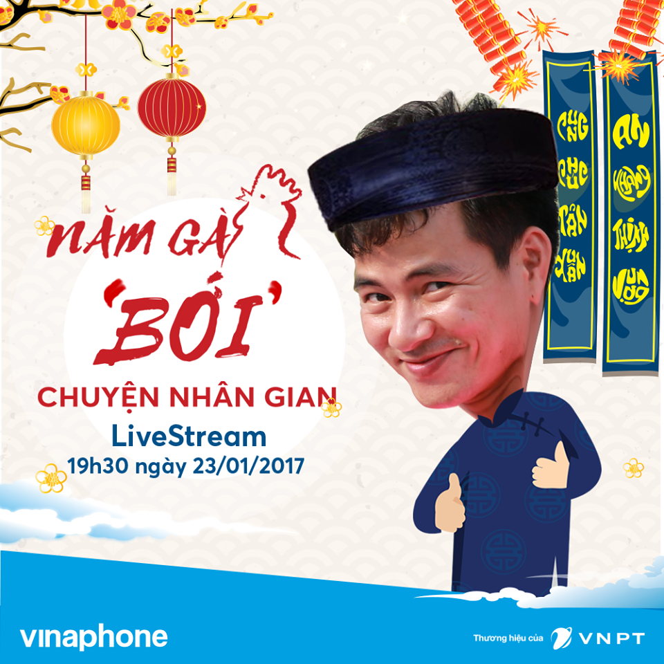 19h30 tối nay danh hài Xuân Bắc giao lưu trực tuyến trên Fanpage Facebook Vinaphone