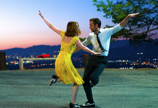 - Nam diễn viên chính xuất sắc - thể loại hài hoặc ca vũ nhạc – Ryan Gosling  - Nữ diễn viên chính xuất sắc - thể loại hài hoặc ca vũ nhạc – Emma Stone