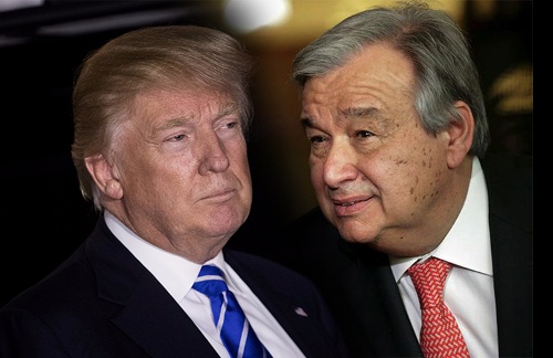 Tổng thống đắc cử Mỹ Donald Trump và Tân Tổng thư ký Liên Hiệp Quốc Antonio Guterres