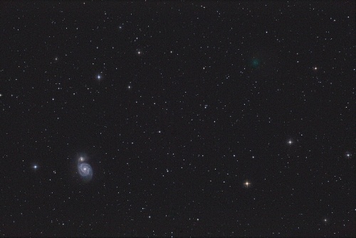 Sao chổi C/2016 U1 và M 51 chụp hôm 30/11/2016 (Ảnh: Norbert Mrozek)