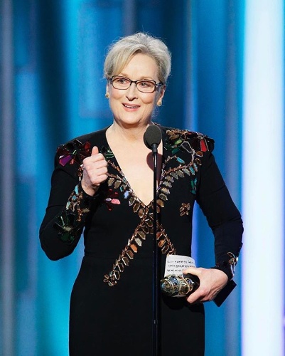 Meryl Streep phát biểu sau khi nhận giải ở Giải thưởng Quả cầu vàng