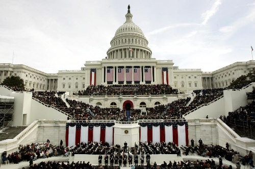 Điện Capital khi Tổng thống George W. Bush phát biểu nhậm chức ngày 20/1/2005.
