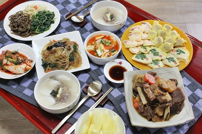 Một số món ăn truyền thống của Hàn Quốc dịp Tết Nguyên Đán. Ảnh: 