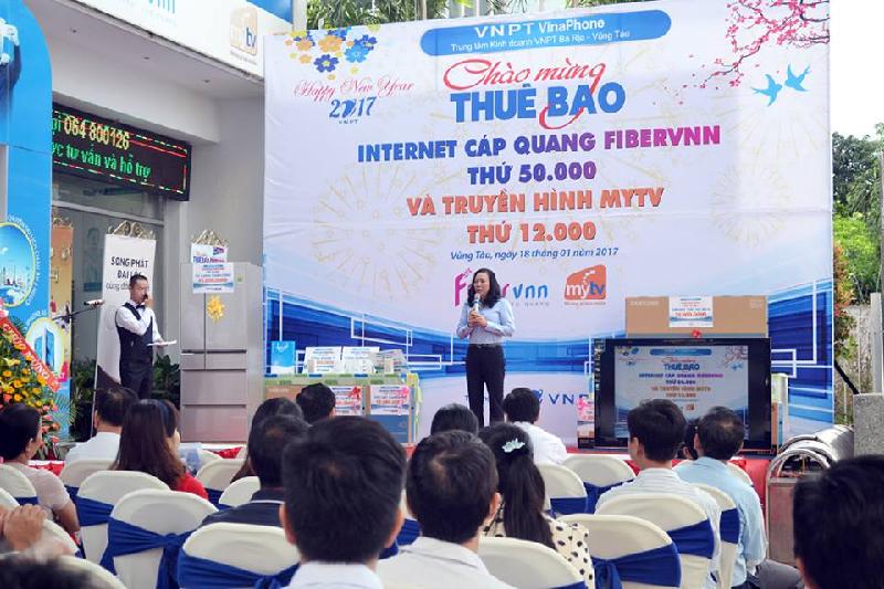 VNPT Bà Rịa-Vũng Tàu chào mừng thuê bao Internet Cáp quang FiberVNN thứ 50.000 và thuê bao MyTV thứ 12.000