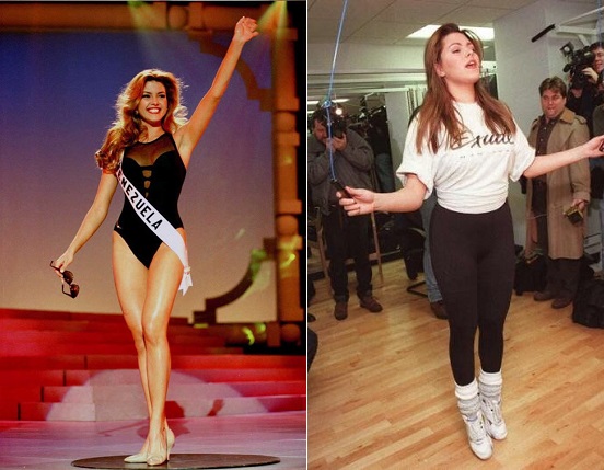 Hoa hậu Hoàn vũ 1996 – Alicia Machado cũng từng suýt bị Donald Trump tước vương miện vì tăng cân không kiểm soát sau khi đăng quang. Sau này, cô hoa hậu thừa cân này cũng trở thành đề tài nóng sốt trong chiến dịch tranh cử của Donald Trump.