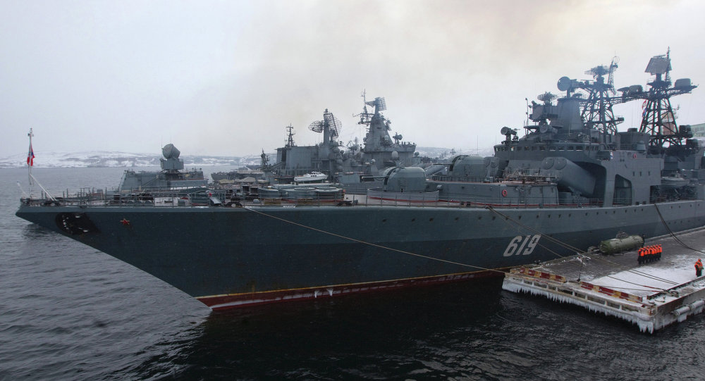 Chiến hạm chống ngầm của Nga tập trận xuyên biên giới