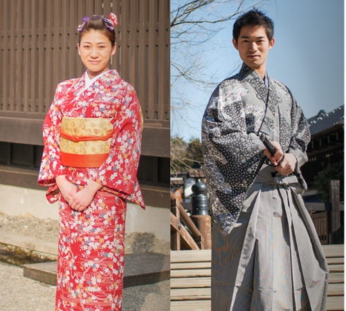 Du khách có thể mặc trang phục của người Edo xưa.