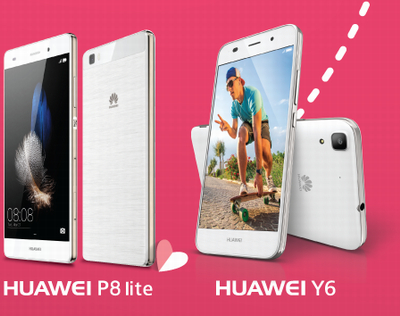 Bộ đôi smartphone Huawei P8 Lite và Huawei Y6 giảm giá tiền triệu