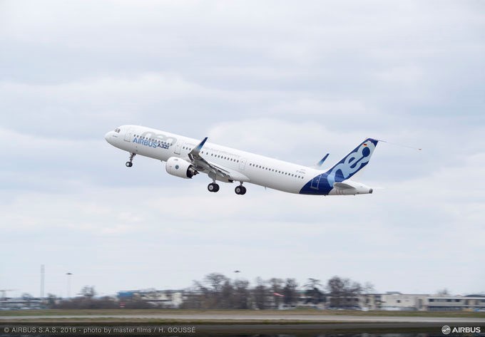 Airbus A321neo là phiên bản mới thuộc dòng A321 - loại máy bay lớn nhất trong gia đình máy bay A320 của Airbus. Ảnh: Airbus.