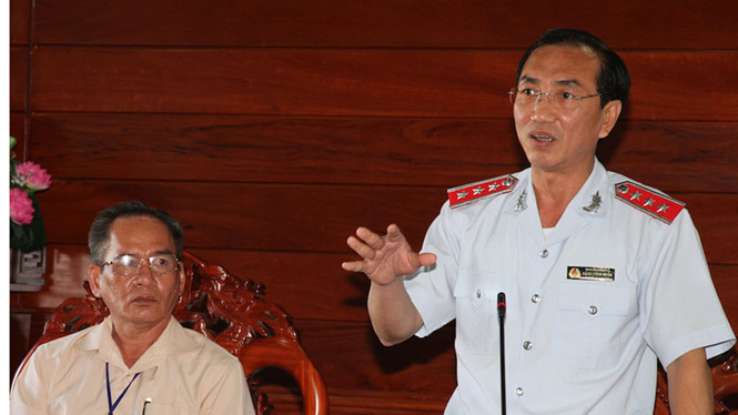 Phó tổng thanh tra Chính phủ Đăng Công Huẩn phát biểu tại buổi công bố quyết định thanh tra