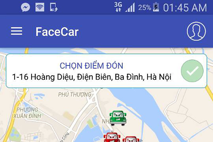 Facecar cho phép người đi tự lựa chọn xe muốn đi, 