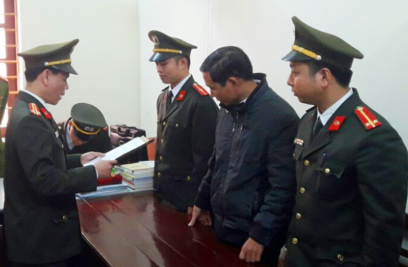 Cơ quan ANĐT Công an Thanh Hóa thi hành Lệnh bắt tạm giam Đinh Trọng Tấn
