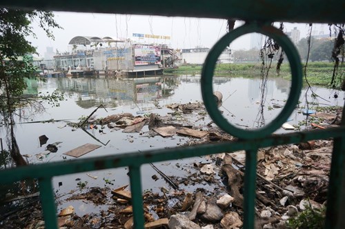 Sau khi UBND TP Hà Nội yêu cầu tháo dỡ và di dời toàn bộ cầu tàu ra các nhà hàng nổi trên mặt Hồ Tây. Nơi đây lộ ra là một bãi rác khổng lồ mà trước kia các cầu tàu đã che khuất.