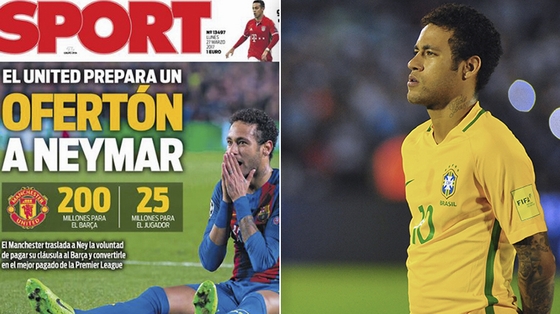 Neymar đang được 2 