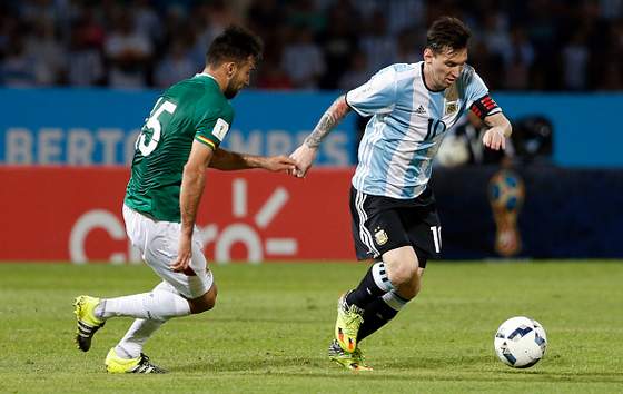 Messi từng ghi bàn vào lưới Bolivia ở trận lượt đi