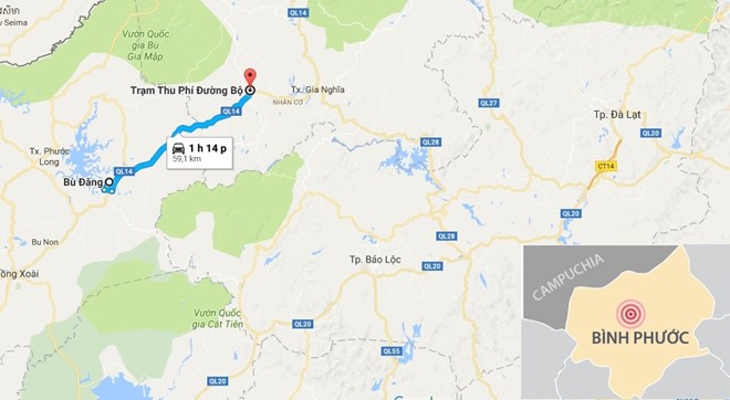 Chiếc ôtô bỏ chạy gần 60 km sau khi gây tai nạn. Ảnh: 