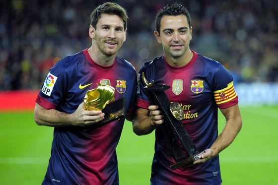 Messi và Xai trong màu áo Barcelona!