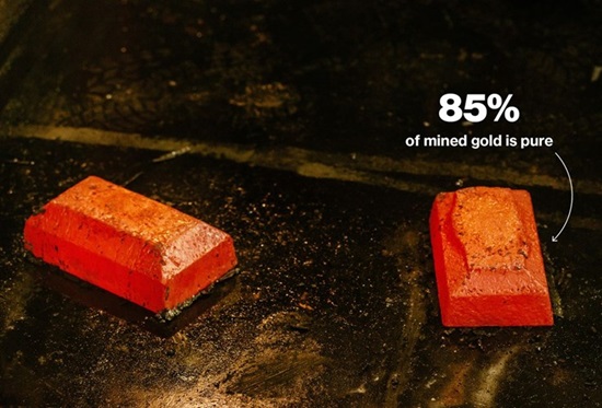 Vàng ở đây được luyện đến độ tinh khiết 85% trước khi đưa tới nhà máy lọc Rand Refinery ở phía đông Johannesburg. Tại đó, vàng sẽ được xử lý tiếp theo chuẩn 99,9% của thị trường London (Anh).