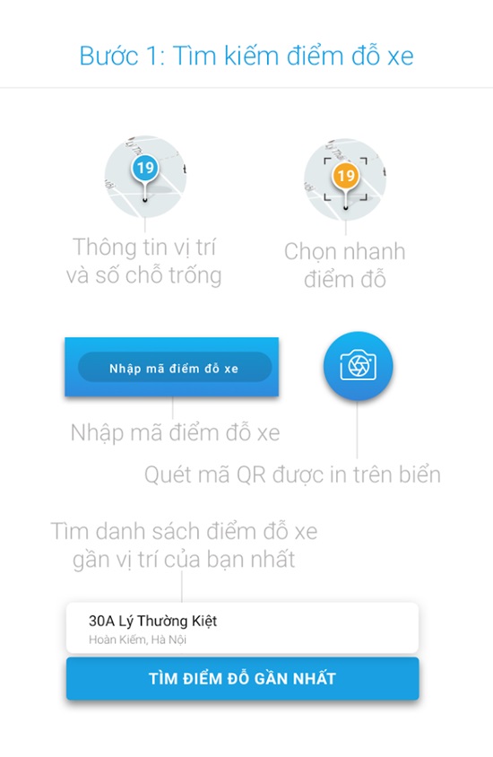 tìm chỗ đỗ xe