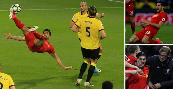 &quot;Siêu phẩm&quot; của Emre Can giúp Liverpool nắm chắc vị trí top 4!