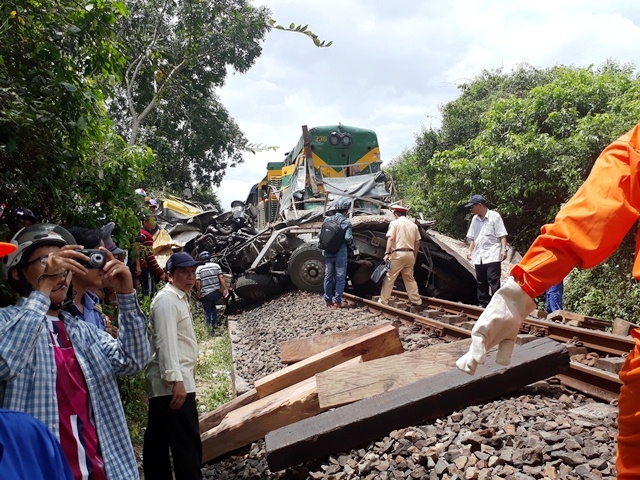 Vụ tai nạn đường sắt ở Bình Định