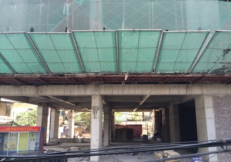 Dự án nhà ở tại 536A Minh Khai đang xây dựng phần thân của các tòa chung cư.
