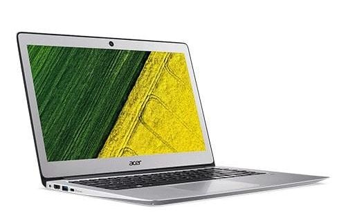Acer Swift 3 (giá khoảng 14,5 triệu đồng; màn hình 14 inch; trọng lượng 1,5 kg; tuổi thọ pin 10 giờ): Đối với những người dùng hệ điều hành Windows, Acer Swift 3 cho cảm giác là một chiếc laptop đắt tiền với mức giá trên 600 USD, cùng thiết kế vỏ nhôm mịn màng. Các mô hình cơ bản nhất được trang bị vi xử lý Intel i3, ổ cứng thể rắn SSD 128 GB và RAM 8GB… đủ phù hợp cho hầu hết cac tác vụ hàng ngày. Bên cạnh đó, Acer Swift 3 còn sở hữu hệ thống bàn phím backlit và máy quét dấu vân tay và các cổng kết nối HDMI, USB, USB-C. Ưu điểm của Acer Swift 3 chính là cấu hình mạnh của một chiếc Windows Ultrabook  với mức giá rất hợp lý, tuy nhiên nhược điểm của thiết bị này lại là độ sáng màn hình hơi thấp.
