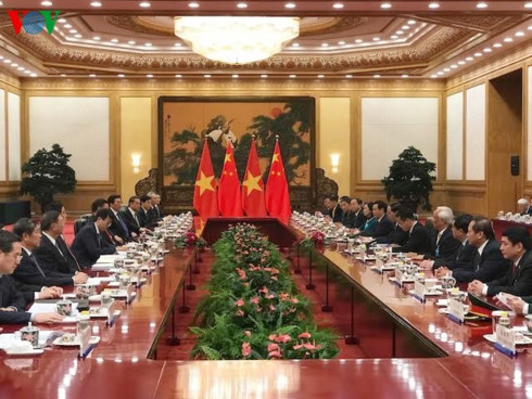 Chủ tịch nước Trần Đại Quang hội đàm với Tổng Bí thư, Chủ tịch Trung Quốc Tập Cận Bình.