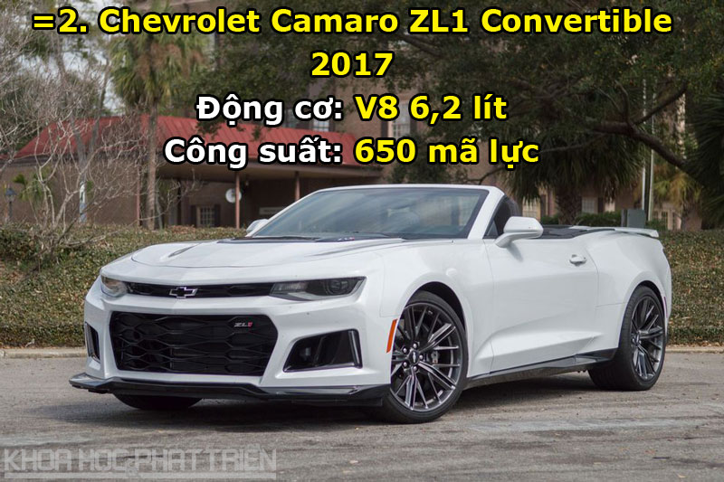 2. Chevrolet Camaro ZL1 Convertible 2017.