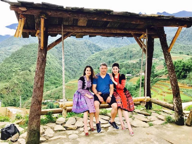 Gia đình á hậu Tú Anh tận hưởng giây phút bình yên bên nhau tại Lào Cai