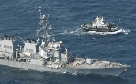 Vào lúc 2h30' sáng nay, 17/6 (giờ địa phương), tàu khu trục USS Fitzgerald (DDG-62, trên ảnh) của Mỹ va chạm với tàu chở hàng ACX Crystal treo cờ Philippines trên vùng biển cách Yokosuka, Nhật Bản, khoảng 56 hải lý về phía tây nam. Ảnh: Reuters