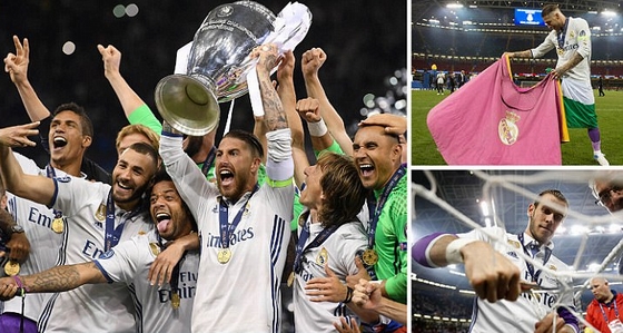 Chùm ảnh: Real Madrid ăn mừng chức vô địch, CĐV Juve rơi lệ!