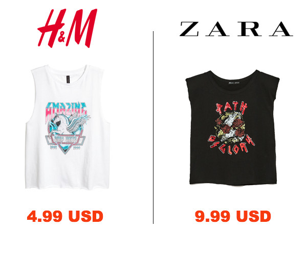 Chênh lệch nhau về mức giá nhưng Zara và H&M vẫn là những thương hiệu bình dân nhận được sự tin yêu từ các tín đồ thời trang.