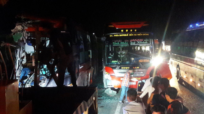 Hiện trường vụ tai nạn tại Bình Thuận