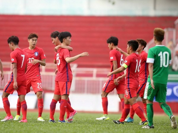 U23 Hàn Quốc khởi đầu thuận lợi bằng chiến thắng 10-0. (Nguồn: Tuoitre)