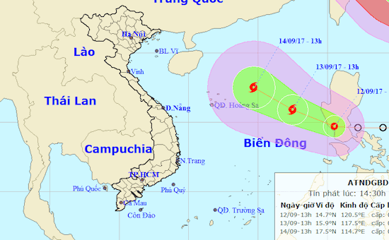 Áp thấp nhiệt đới sắp mạnh lên thành bão, hướng vào Việt Nam