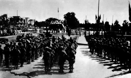 Cách đây 71 năm, vào ngày 2/9/1945, Chủ tịch Hồ Chí Minh đọc bản Tuyên ngôn độc lập tại Quảng trường Ba Đình, mở ra trang sử mới cho dân tộc ta. Trong ảnh là lễ Độc lập ở Ba Đình ngày 2/9/1945. Ảnh tư liệu.