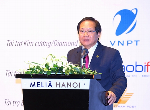 Bộ trưởng Bộ Thông tin và Truyền thông Trương Minh Tuấn phát biểu.