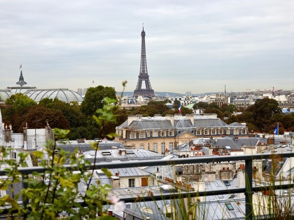 View đẹp triệu người mê nhìn thẳng ra tháp Eiffel nổi tiếng của khu vườn
