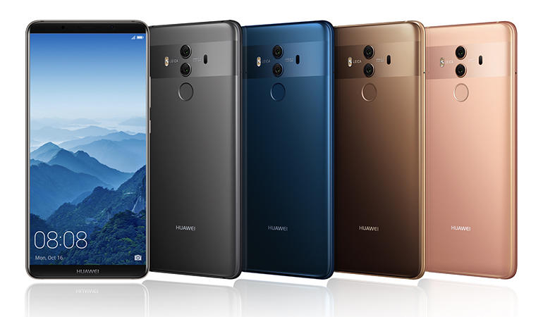 Huawei Mate 10 Pro: Từng được mang ra so sánh với Pixel 2 XL, Huawei Mate 10 Pro có cấu hình tương đương như bộ xử lý Huawei Kirin 970 có hiệu suất cao, camera kép phía sau. Mate 10 Pro được cho là sẽ ra mắt tại Mỹ vào đầu năm 2018.