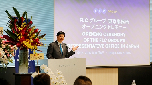 Đại sứ đặc mệnh toàn quyền Việt Nam tại Nhật Bản - ông Nguyễn Quốc Cường đánh giá Tập đoàn FLC hiện là một trong những tập đoàn bất động sản nghỉ dưỡng hàng đầu Việt Nam