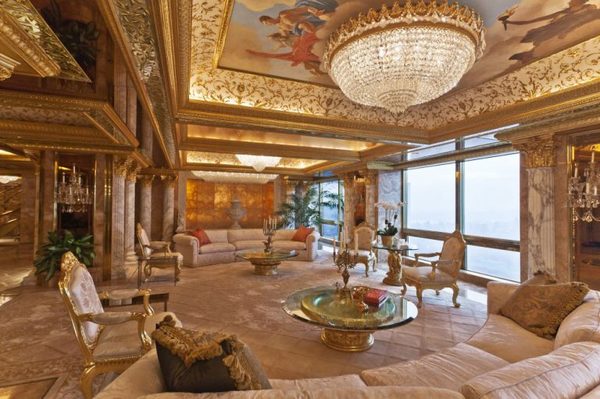 Phòng khách bạc tỉ của gia đình Tổng thống Donald Trump