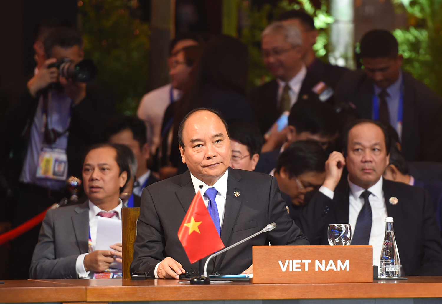Thủ tướng Nguyễn Xuân Phúc dự và phát biểu tại EAS lần thứ 12. Ảnh: VGP/Quang Hiếu