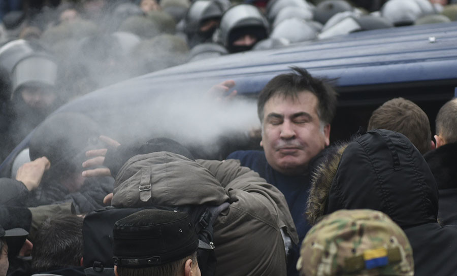 Ông Saakashvili sau khi được giải cứu