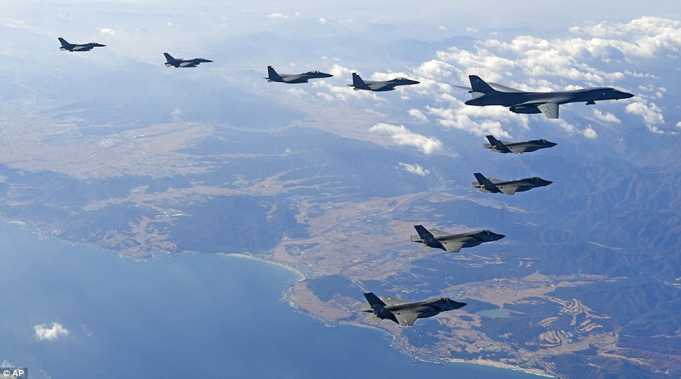 B-1B thường được Mỹ lựa chọn tung vào khu vực để uy hiếp Triều Tiên