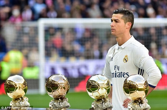 C.Ronaldo hiện đã có 4 danh hiệu 