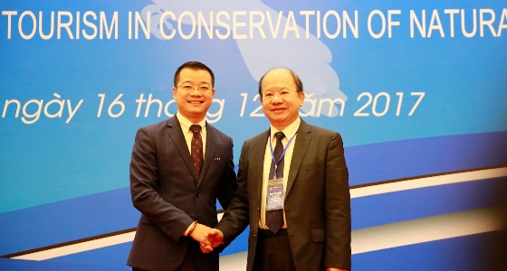 Ông Trần Quang Huy, Tổng giám đốc Tập đoàn FLC và ông Nguyễn Xuân Thắng, Chủ tịch Liên hiệp các Hội UNESCO Việt Nam.