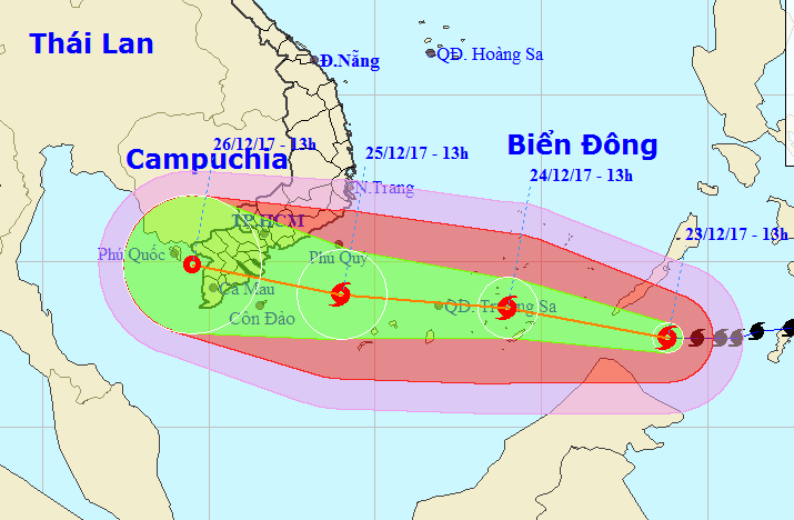 Hai ngày nữa, bão số 16 trái mùa cực mạnh đổ bộ từ Bình Thuận đến Cà Mau