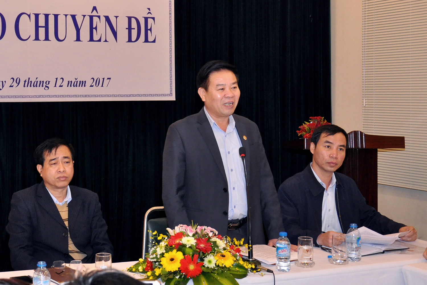 Ông Lê Văn Thời – Phó Tổng cục trưởng Tổng cục DTNN phát biểu tại buổi họp báo