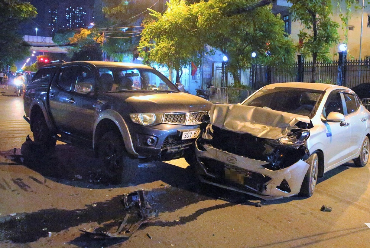 Vụ tai nạn giao thông xảy ra tại đường Thành Công (quận Hà Đông, Hà Nội). Ảnh: VNN